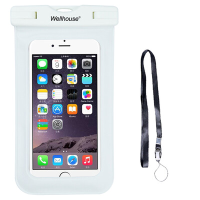 

WELLHOUSE phone waterproof bag diving set swimming touch screen waterproof bag water camera hot spring fishing white standard