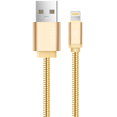 

BIAZE K9 металлическое яблоко 8/7/6 кабель для передачи данных для мобильного телефона зарядное устройство шнур питания 1 м земля Хао поддержка золота iPhone5 / 6s / 7Plus / 8 / X / новый iPad Air Mini