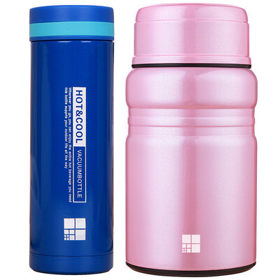 

Jiahong американские тушеные зверь выпекать банки мужчин и женщин 304 нержавеющая сталь изоляция чашки для еды консервные банки переносная изоляция ланч-боксы для отправки наборы складных мешков ложка 520ML розовый