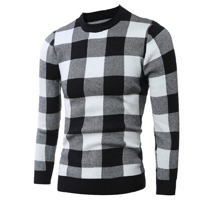 

Men Casual Lattice Pullover Sweater