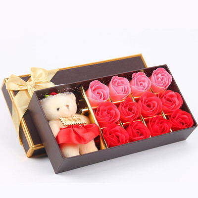 

YIWAZHILIAN Romantic Candle ( white/ red)/ Soap Flower