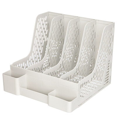 

Coix B2034 with multi-function pen holder quad data frame file frame file basket gray office stationery