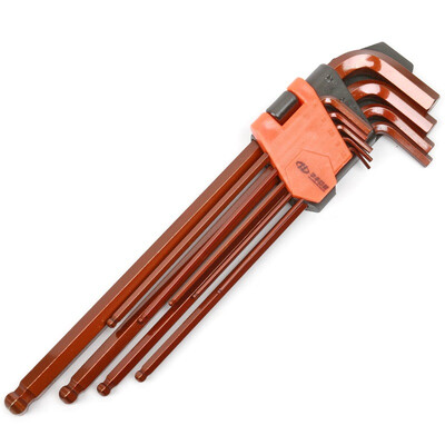 

Huafeng Jarrow HF-8722519 9 штук специального ключа с шестигранным ключом с шариковой головкой S2 метрический ключ