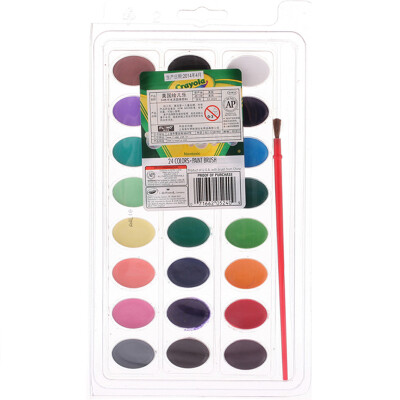 

Окрашенные Crayola (Crayola) живопись инструменты кисти дий игрушки 24 цветные маленькие дети сплошной окраски пальцем краска с кисточкой для покраски 53-0524