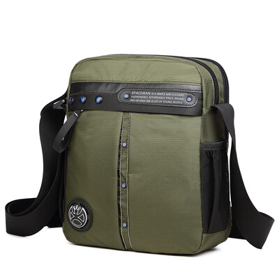 

Sparkman (SPACEMAN) men's shoulder bag nylon men's bag Messenger bag men's business casual bag vertical section 5010-04 green