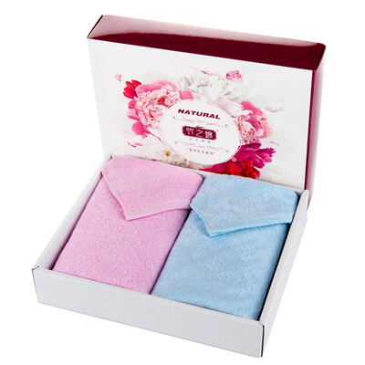 

bamboo of the towel home textiles bamboo fiber soft red wedding towel 2 gift box big red 120g Article 34