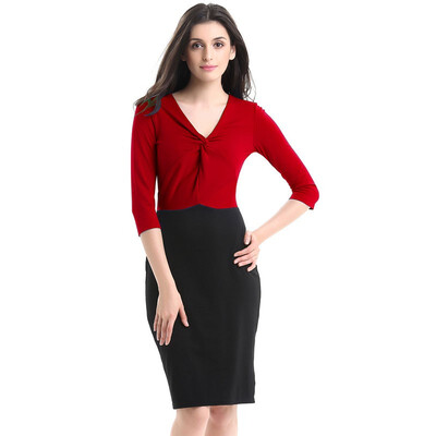 

Fashion Women Dress 2016 Half Sleeve Elegant Patchwork Autumn Dresses 55%Cotton 45%Polyester Bohemian
