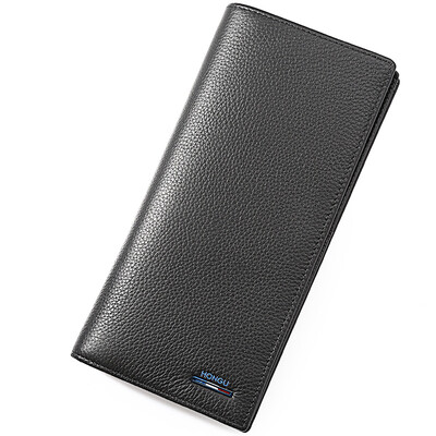 

HONGU простой укороченный мужской кошелёк бычьей кожи