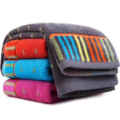 

Sanli pure cotton jacquard color point towel 4 pieces installed 35 × 75cm soft color satin wash face mask mixed color combination of single separate packaging