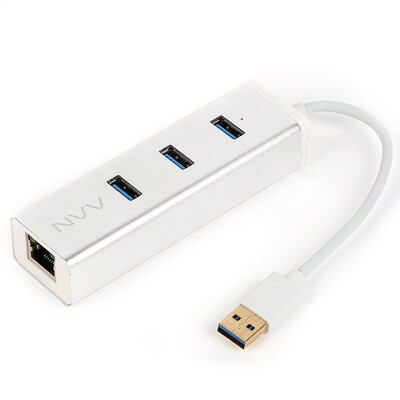 

NVV (UNH-G1) USB3.0 Gigabit Ethernet 3-портовый концентратор концентратора HUB проводной внешний независимый RJ45-сетевой преобразователь без привода