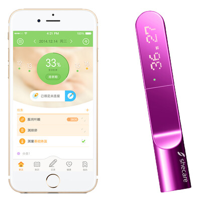 

Pregnant orange (shecare) intelligent prediction of ovulation pregnancy pen pregnant pregnancy test ovulation charging basic thermometer BT-A41B