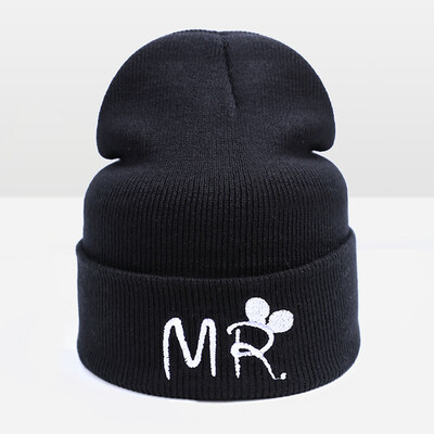 

WISHCLUB 2017 MR&MRS Winter Hat Knitted Warm Hat Skullies Beanies Cotton Brand Cap