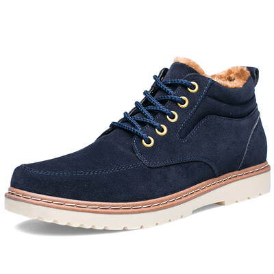 

Precentor mens warm cashmere casual cotton high-top boots