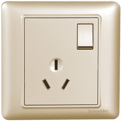

Schneider (Schneider) switch socket socket panel 16A three hole air conditioning socket with switch Rui Yi series of gold