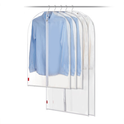 

Youfen PVA translucent waterproof clothes dust cover 5 sets of dust bag suit hanging bag coat storage bag
