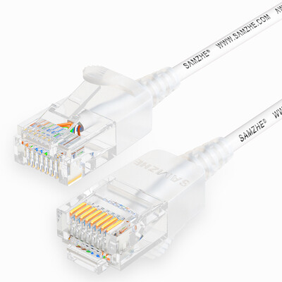

Shanze SAMZHE SZB-3100 super six types of fine diameter CAT6A high purity oxygen-free copper network jumper 8-core twisted-pair high-speed ultra-6 type RJ45 network cable 10 meters white