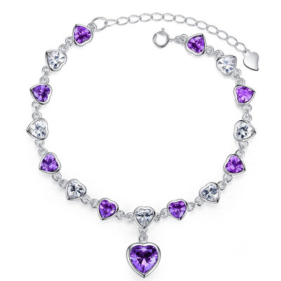 

Hao supreme silver (HAOZHIZUN) Charm Bracelet S925 silver bracelet heart jewelry jewelry accessories