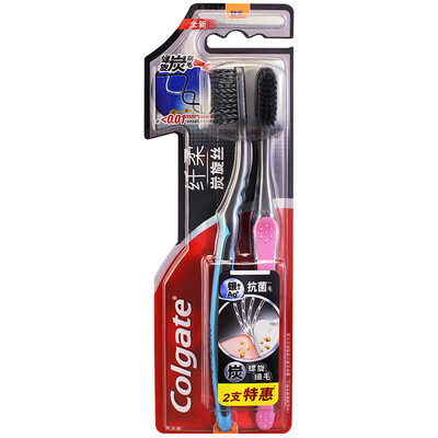 

Colgate (Colgate) fiber soft silicone screw toothbrush double special equipment