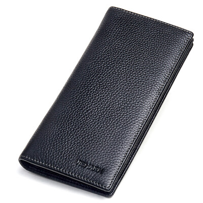 

Акула (VISHARK) Кошельки для мужчин Кожаные мужские поделки для бизнеса Повседневные кошельки Длинный товар DS63253103 Черный