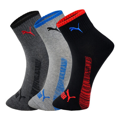 

Jingdong supermarket] PUMA / Puma socks men's leisure in the tube sports cotton socks 3 pairs of equipment -2920-3 black 1 light gray ash 1 deep gray
