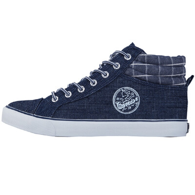 

Back force / Warrior men's shoes canvas shoes men's high to help shoe shoes shoes autumn and winter wild tide shoes male students casual shoes 793 light blue 44 yards