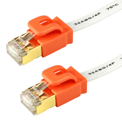 

(PowerSync) CAT7-GFIMG14 seven types of cable 1 meter Gigabit flat cable shield gold-plated copper cable lemon yellow