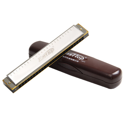 

Jingdong Supermarket] EASTTOP 24 hole polyphony sound harmonica C tone gold 2403