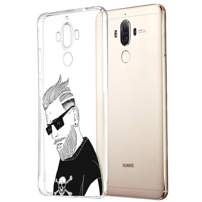 

Billion color ESR Huawei Mate9 phone shell protective cover silicone transparent anti-drop cartoon soft shell why the series punk tide