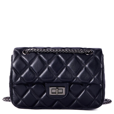 

Yinman INMAN Lingge chain Messenger bag Europe&the United States fashion small incense sheepskin Messenger bag shoulder ladies ladies bag 6862020021 midnight black