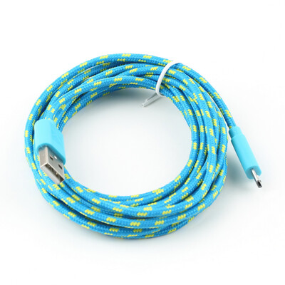 

3M / 10FT пеньковой веревки Micro USB кабель зарядное устройство кабель синхронизации данных для сотового телефона