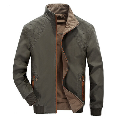 

M-3XL Plus Size 100% Cotton Men Jacket Casual Full Sleeve Thick Solid Lightweight Jackets Cheap-clothes-China
