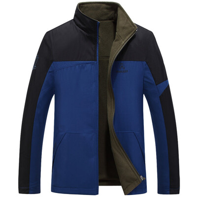 

Trendy Men Lightweight Jacket Full Sleeve Thick Pockets Stand Collar Men Clothes Delicate Gift For Lover