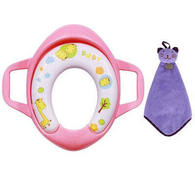 

【Jingdong Supermarket】 Besi Si children's toilet pad baby toilet toilet bowl pink gift cartoon towel