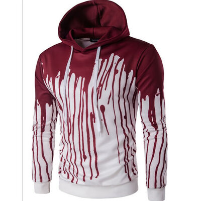 

Men Hoodie Digital printing Hooded Casual Pullover Sweatshirt Fleece