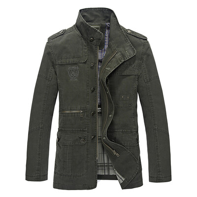 

Casual Men Jacket Trendy Solid Thick Stand Collar Autumn Jackets Cheap Sport Clothing For Men