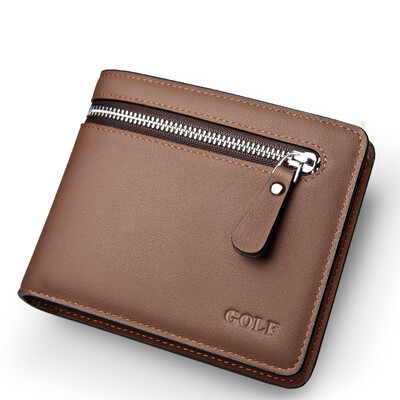 

Golf GOLF первый слой кожи мужской бумажник мульти-карты немного бумажник молния кошелек бумажник карты пакет коричневый Q6BV93231J