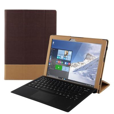 

Прохладный Le Feng Lenovo MIIX4 не спать плоский защитный рукав куртки / три раза кожаный чехол / подставка таблетки защитная кобура оболочки Lenovo MIIX4 12 дюймов заклинание цвет шаблон - коричневый
