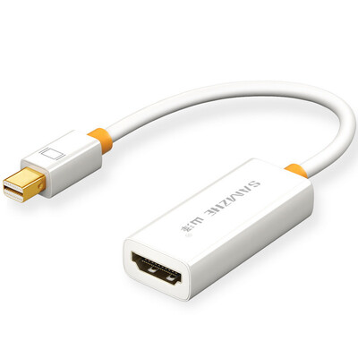 

Shanze (SAMZHE) ZJX-130 Mini DP to HDMI converter Mini Displayport адаптерный кабель MacBook Lightning интерфейс к проектору белый