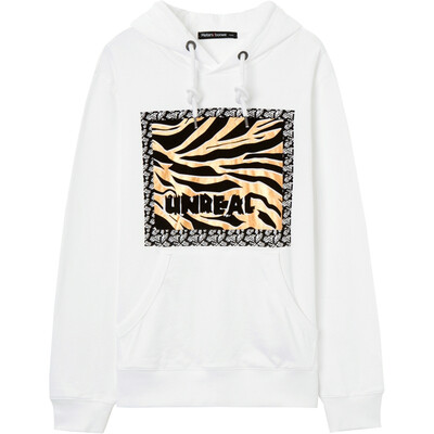 

Meters / bonwe Мужская мода Print Knit Hooded Blouse White 170 / 92A