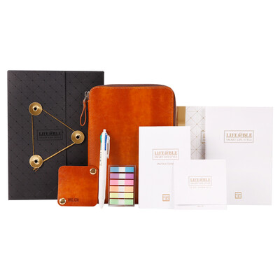 

Morning light  & G HAPY0076 set off multi-function hand pocket zipper notebook retro diary traveler hand book book set 8 sets of introverted brown