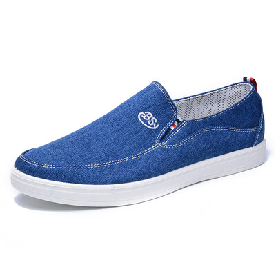 

Cloth cloth leisure men&39s shoes fashion breathable cowboy canvas shoes flat young students old Beijing shoes tide 63X-5507 blue 39 yards