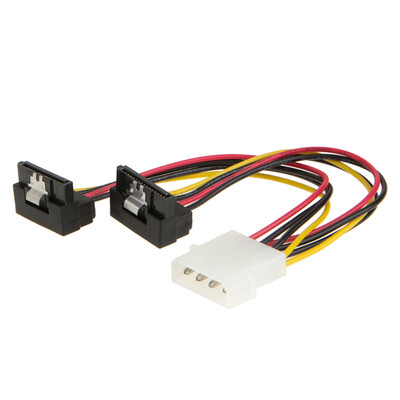 

CE-LINK 2644 D-образный 4-контактный кабель питания SATA 15 см жесткий диск 1 минута две линии электропередач 1 минута 2 удлинительный кабель подводящий локоть