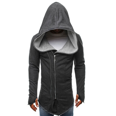 

Men's Casual Hoodies Coat Contrast Stitching Cotton Cardigan Sweater