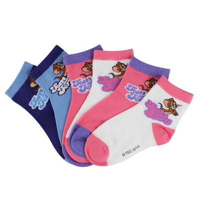 

Jingdong supermarket] TOM and JERRY / children socks baby cartoon combed cotton socks 6 double loaded 18-20CM