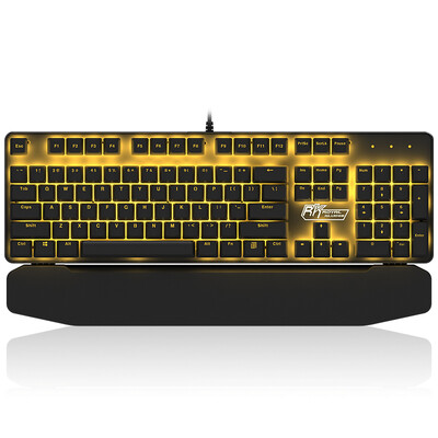 

RK ROYAL KLUDGE 920 Hand care detachable shaft mechanical keyboard black tea shaft dark gold backlit
