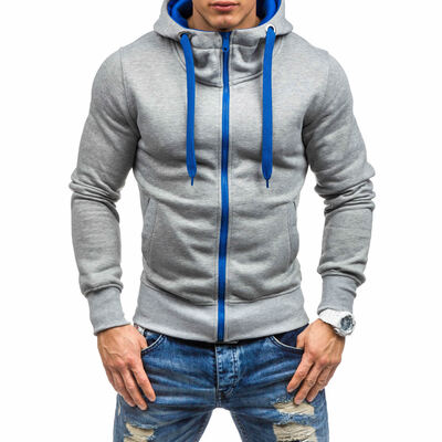 

New Winter Zipper Jacket Mens Casual Hoodies Coat