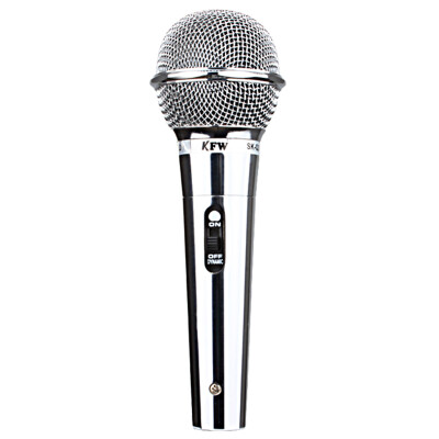 

KFW SK-Q200 Silver Mobile Phone Microphone KTV Home Karaoke Microphone All Metal 5m Length