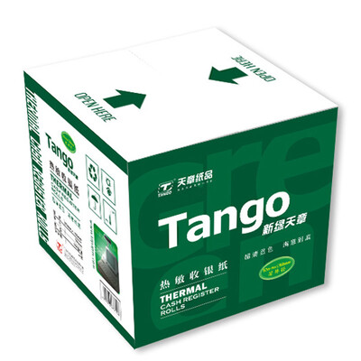 

Tianzhang TANGO new green day chapter 57mm 50mm thermal cash register paper cash register printing paper supermarket small ticket printing paper 65g 20 m roll 30 volumes box