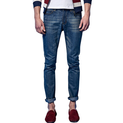 

(MSEK) NZK3601 Men's Elastic Foot Pants Men's Slim Pants Blue 31