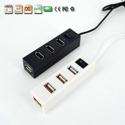 

4 порта USB HUB, High Speed USB HUB Портативный USB OTG HUB Splitter адаптер для портативных ПК планшетный мобильный телефон